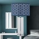 image 6 of Aura - Chrome Table Lamp with Navy Blue Cut Out Shade Chrome | Blue