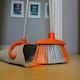 image 2 of Charles Bentley Brights Indoor Long Handled Lobby Dustpan & Brush Set - Orange