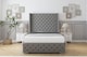 image 1 of Sloomy Arundel Pewter Dumfries Bed Frame With 50"  Upholstered Wingback Headboard 2'6 Small Single