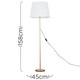 image 3 of ValueLights Modern Copper Metal Standard Floor Lamp With White Shade
