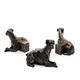 image 1 of Boxer Dog Plant Pot Feet - Set of 3 - L8 x W11 x H7.5 cm Grey