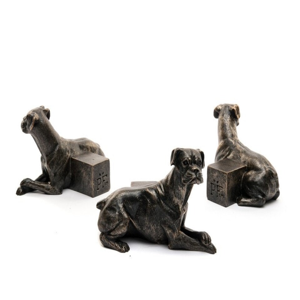 image 1 of Boxer Dog Plant Pot Feet - Set of 3 - L8 x W11 x H7.5 cm Grey