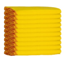 K Collection Cotton Dusters (Pack of 12) | Yellow | Yellow | XL | 1