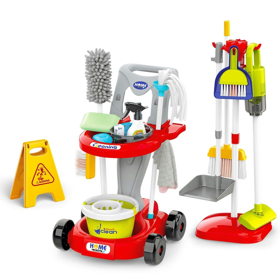 image 1 of Kids Play Trolley Cleaning Set