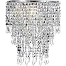 CGC LIZA Large Chandelier Crystal & Chrome Ceiling Light Shade Chrome