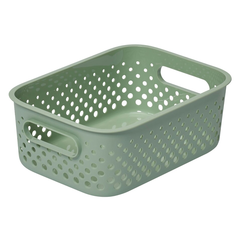 image 1 of SmartStore Essence Small Beach Grass Storage Basket, 1.6L Green