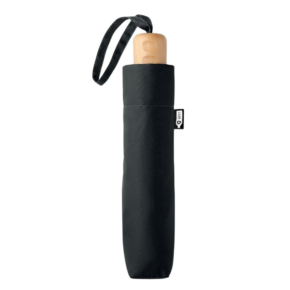 image 1 of MidOcean Tralee RPET Folding Umbrella - Black - One Size Black
