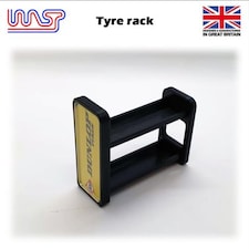 Slot Car Scenery Track Side Tyre Wheel Rack Black with Logos 1:32 WASP