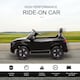 image 3 of HOMCOM Audi RS Q8 Licensed Electric Car for Kids, 6V Kids' Electric Ride on with Remote Control, 7Ah Big Battery, Lights Bluetooth, Music USB, for 3-5 Years Old, Black