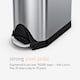 image 4 of Simplehuman 10L Slim Butterfly Bathroom Bin, Brushed Stainless Steel