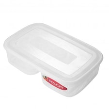 Beaufort Squared 2 Section Food Container - Clear - One Size