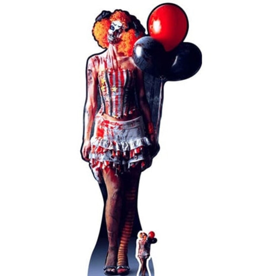 Halloween Scary Female Clown Lifesize Cardboard Cutout 178cm