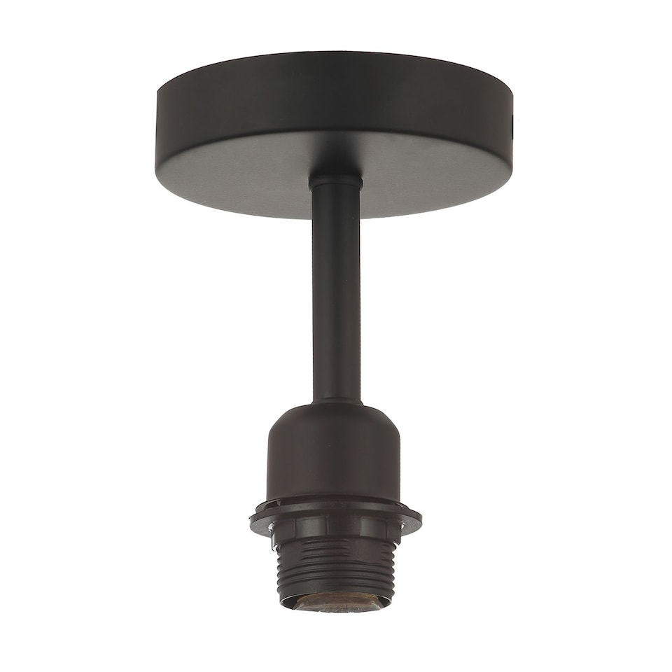 image 1 of Traditional Matt Black Ceiling Light Fitting for Industrial Style Light Bulbs | Black | Black | 1