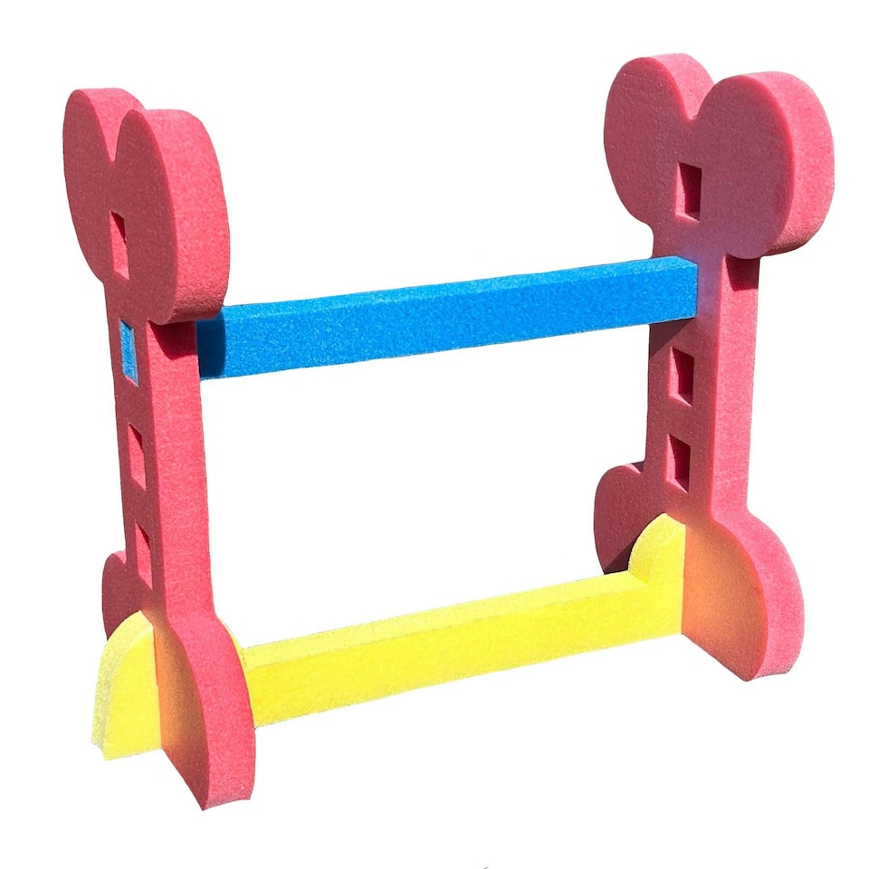image 1 of Small Dog Soft Rigid Foam Easy Assemble Agility Hurdle Fun Exercise 32x56cm