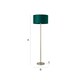 image 7 of ValueLights Charlie Chrome Stem Floor Lamp Green Drum Shade Green
