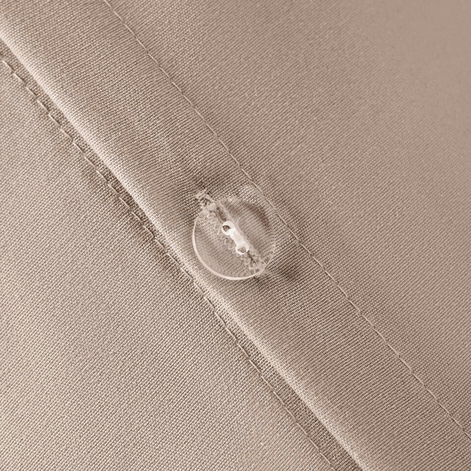 image 1 of OHS Soft Cosy Microfibre Plain Duvet Cover and Pillowcase Set Brown | MINK | Double