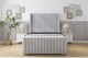 image 1 of Sloomy Marlborough Silver Naples Bed Frame With Mattress With 50"  Upholstered Wingback Headboard 4'6 Double