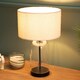 image 3 of ValueLights Jessy Glass Black Metal Table Lamp Base | Clear