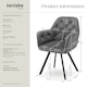 image 6 of Armchair Lucia - padded, quilted pattern, 180 degree swivel chair | Grey | anthracite | 4