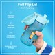 image 4 of Leak Proof Kids Water Bottle, BPA Free, 350ml (12oz) | Blue | Robots | One Size