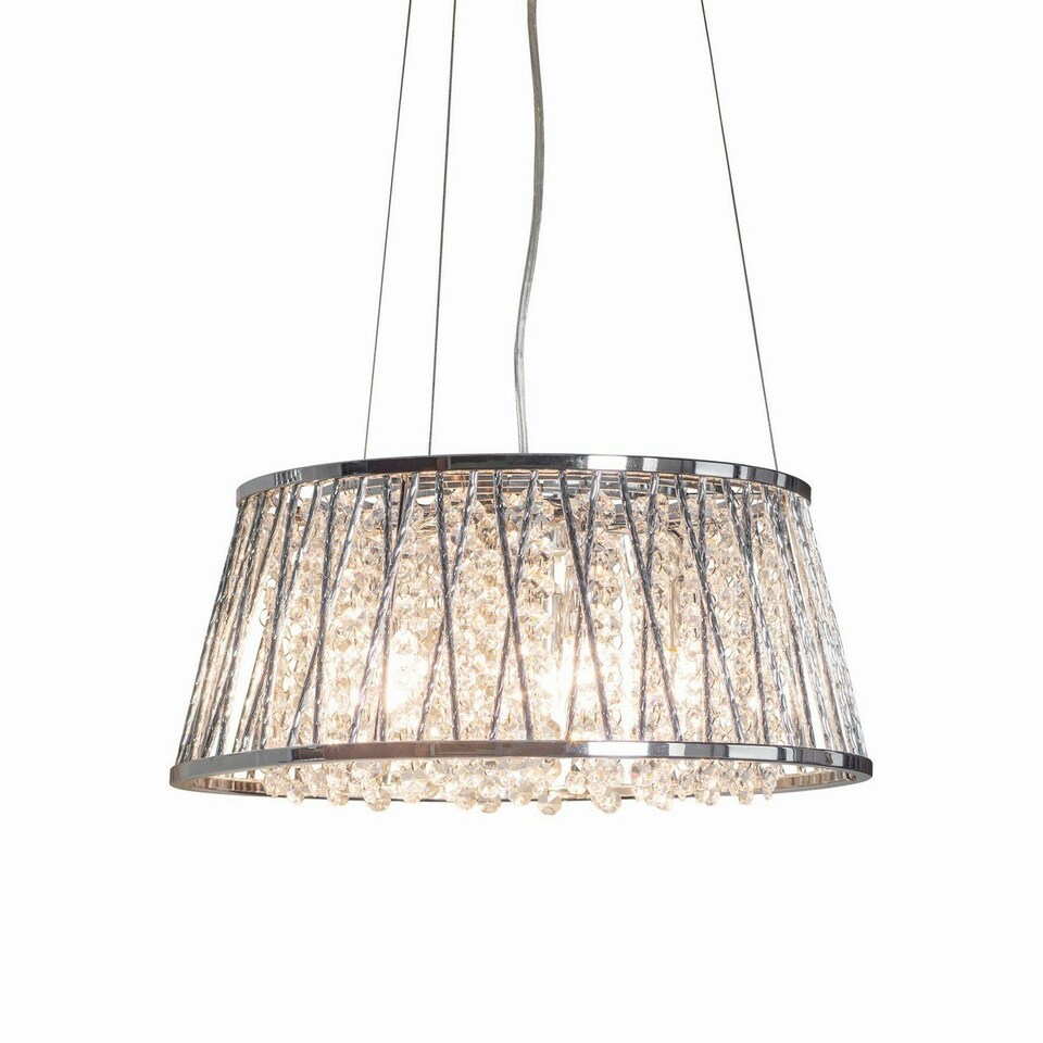 image 1 of Sophia 5 Light Pendant Chrome, Crystal (K5) Detail, G9