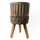 image 1 of 40cm x 21.5cm Zandi Roman Composite Large Planter | Brown
