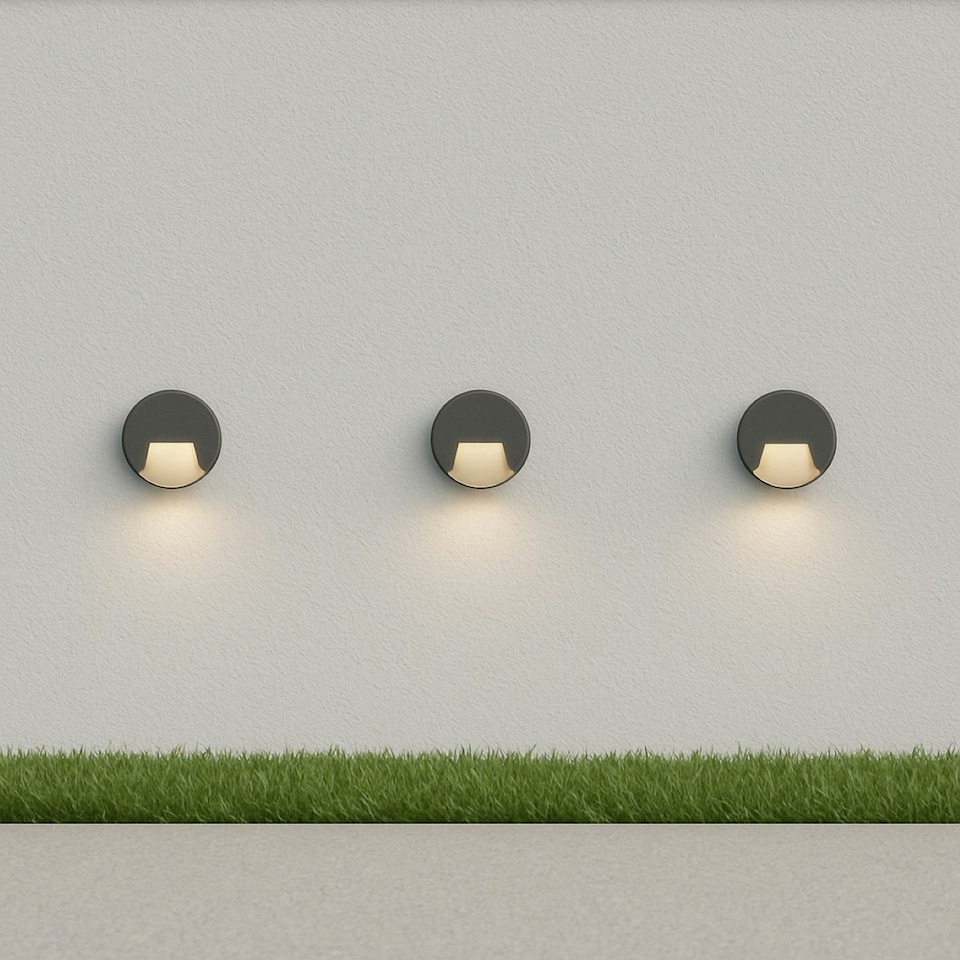 image 1 of CGC PRIMROSE Black LED Round Outdoor Down Light Black