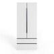 image 5 of FWStyle Lania Ripple Ridged 2 Door 2 Drawer Combination Wardrobe Matt White White