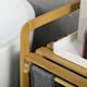 image 8 of HOMCOM Bamboo Laundry Basket with Shelf Pull-out Bags for Bedroom Laundry Room