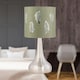 image 4 of Set of 2 Romana - Brushed Chrome Touch Lamps with Sage Green Fern Silver | Green