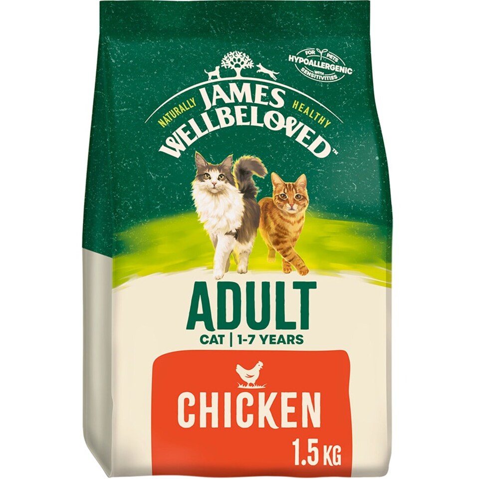 image 1 of James Wellbeloved Cat Food Adult with Chicken 1.5kg