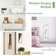 image 6 of COSTWAY Full Length Mirror Over the Door Wall Hanging White White
