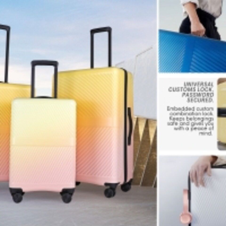 image 1 of 28-inch Premium Lightweight Carry-on Hand Luggage, Durable ABS+PC Hardshell, Zipper Closing with TSA Lock, 4 Spinner Wheels