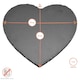image 3 of Argon Tableware Heart Slate Placemats - 25cm - Pack of 2 | Grey | Grey