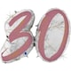 image 1 of Age 30 Rose Gold Marble Mate Holographic Helium Foil Giant Balloon 109cm / 43 in