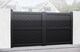 image 1 of Double Swing Gate 3750x1800mm Black - Diagonal Solid Infill and Flat Top | Black | 1
