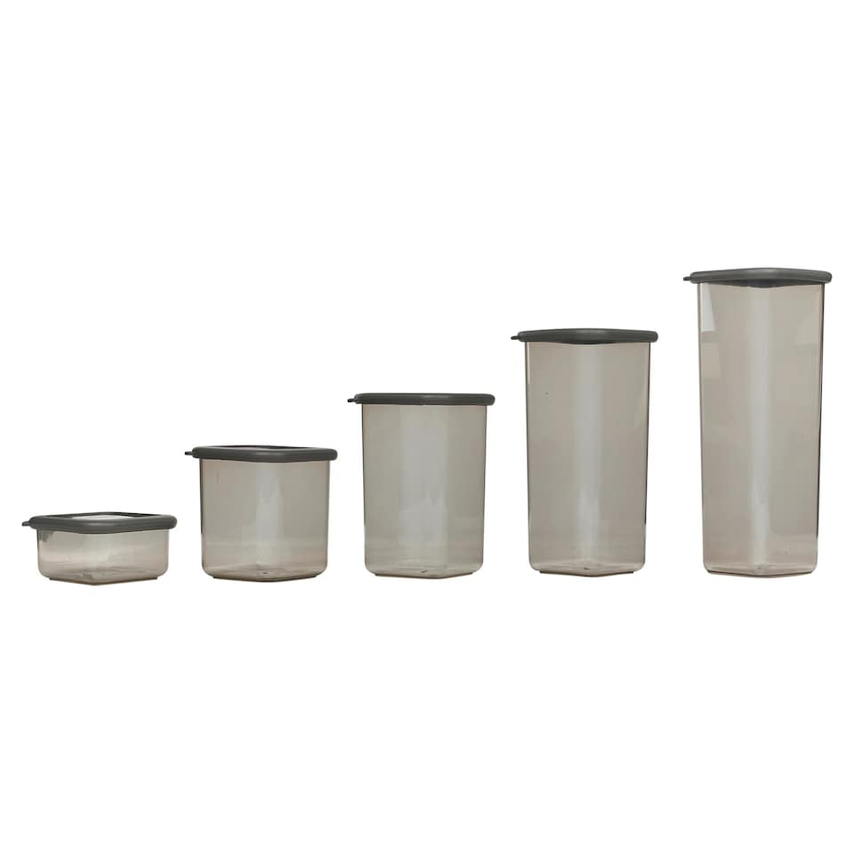 image 1 of 5Pc Airtight Stackable Food Storage Container Kitchen Set BPA Free Cupboard Pack