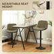 image 4 of HOMCOM Bar Stools Set of 2, Modern Armless Bar Chairs Brown