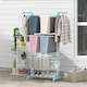 image 10 of COSTWAY 4-Tier Collapsible Laundry Rack Foldable Drying Rack Navy