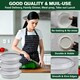 image 5 of 16oz Round White Plastic Meal Prep Containers With Lid BPA Free Food Storage Box 50pc