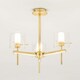 image 3 of BHS Jean 3 Light Bathroom Ceiling Light, Satin Brass | Gold | Satin Brass | 1