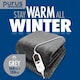 image 7 of Purus Electric Heated Fleece Blanket Throw 160x120cm - Grey