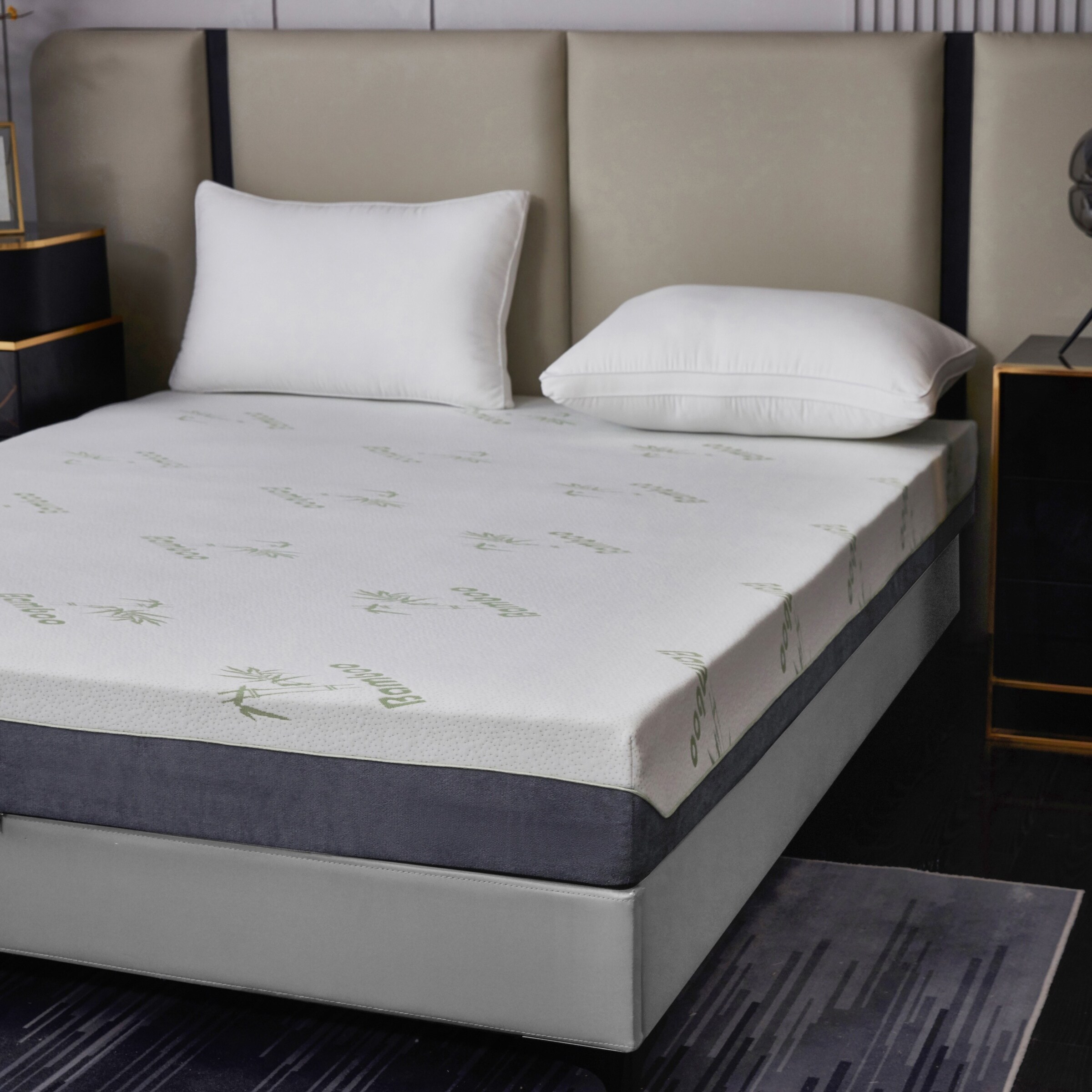 IULULU 6 Inch Twin Memory Foam Mattress With Bamboo Cover – In A Box, Made In USA