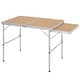 image 1 of Outsunny 3ft Aluminium Picnic Table with Side Desktop Adjustable Outdoor BBQ Party Portable Folding Lightweight