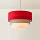 image 4 of ValueLights Aztec 3 Tier Red Fabric Ceiling Light Shade and Bulb