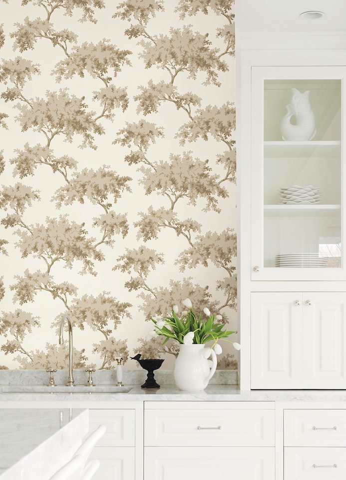 image 1 of NuWallpaper NUS4474 Alder Peel & Stick Wallpaper, Taupe
