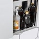 image 8 of kleankin 66x46cm Curved Bathroom Storage Cabinet Sliding Mirror Door 3 Shelves