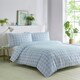 image 1 of Portfolio Home Gingham Check Bedding Duvet Cover Set With Pillow Cases Blue | Double