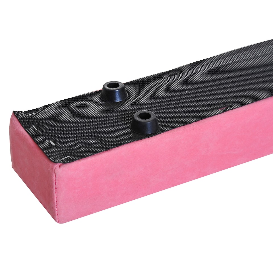 image 1 of HOMCOM 2.1M 7FT Gymnastics Folding Balance Beam Home Gym Training Exercise Sports - Pink | Pink