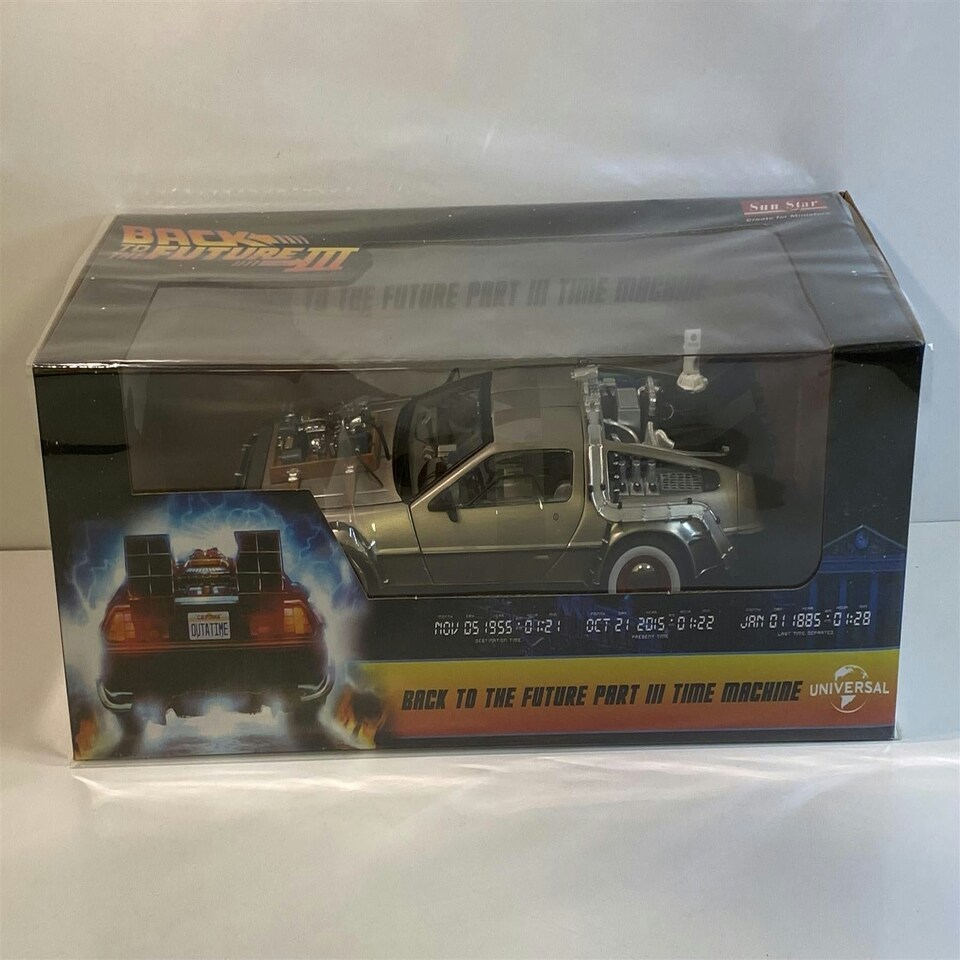 image 1 of Back To The Future III Time Machine 1:18 Scale Sun Star 2712